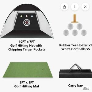 Golf Practice Set with Hitting Net and Accessories